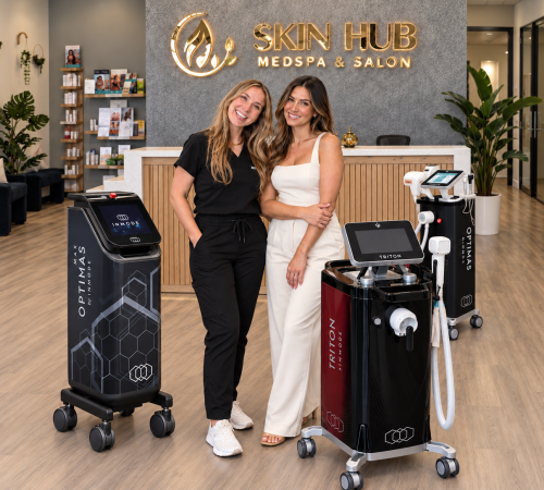 Skin Hub medspa reception and machines